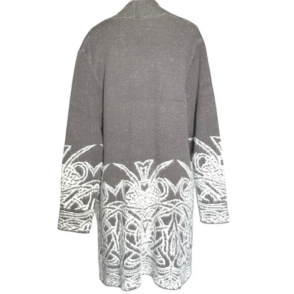 Picadilly Canada Cardigan Grey “Winter Dream” Open Front Sweater NWT Womens M/L - Picture 5 of 13